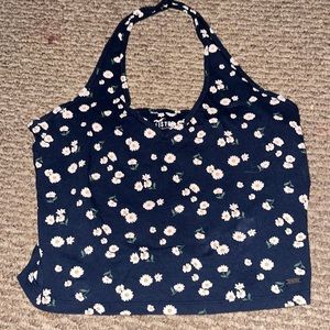 Hollister Floral Halter Top Size L